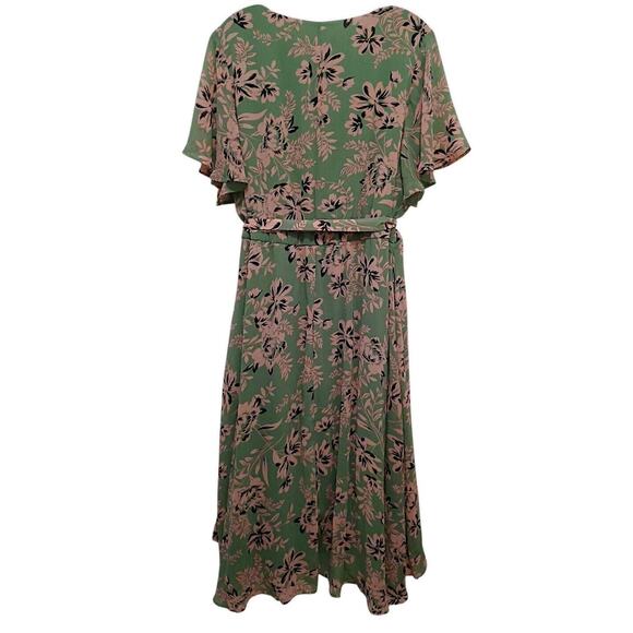 Torrid Chiffon Floral Dress Curvy PLUS Sz 2 Faux Wrap Fairygoth Wedding Coquette - Picture 6 of 15